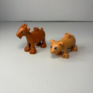 LEGO Duplo Farm Animal Figure Lot Pig, Goat Vintage